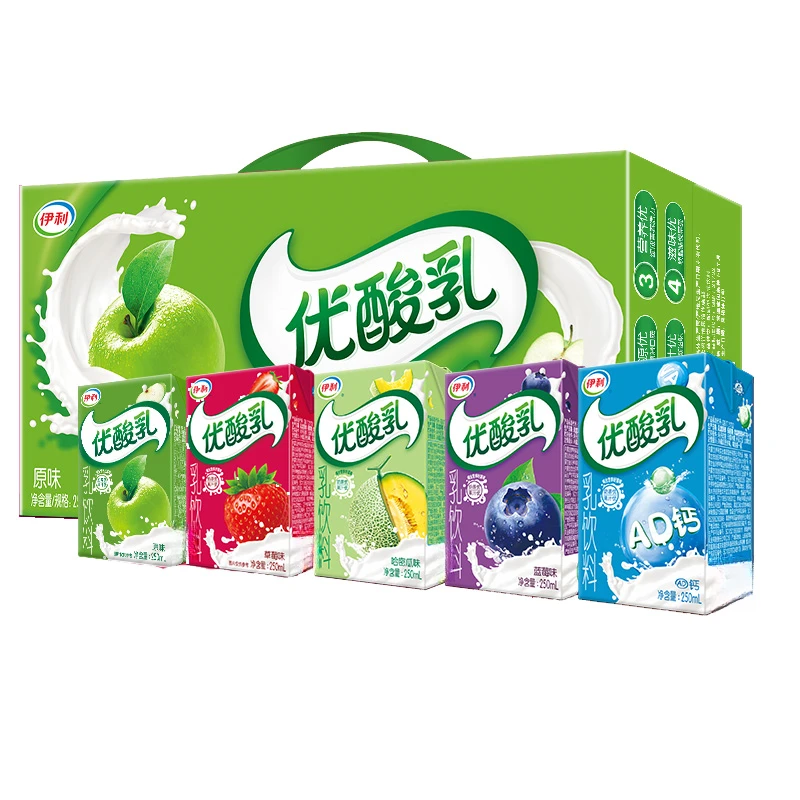 【4月产】口味随机  伊利优酸乳果粒酸奶饮品250ml*24盒