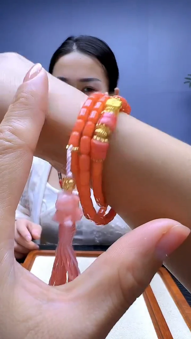 高货diy颈饰桶珠三圈项链