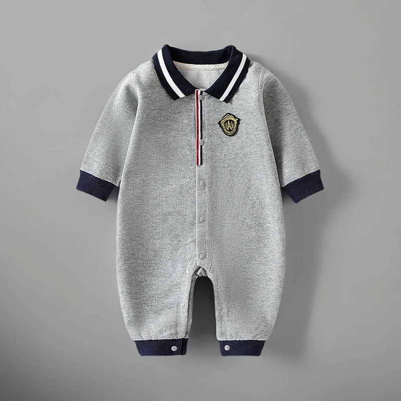 婴幼儿春秋款男女洋气春季外出小宝宝爬爬服超萌长袖春装连体衣服