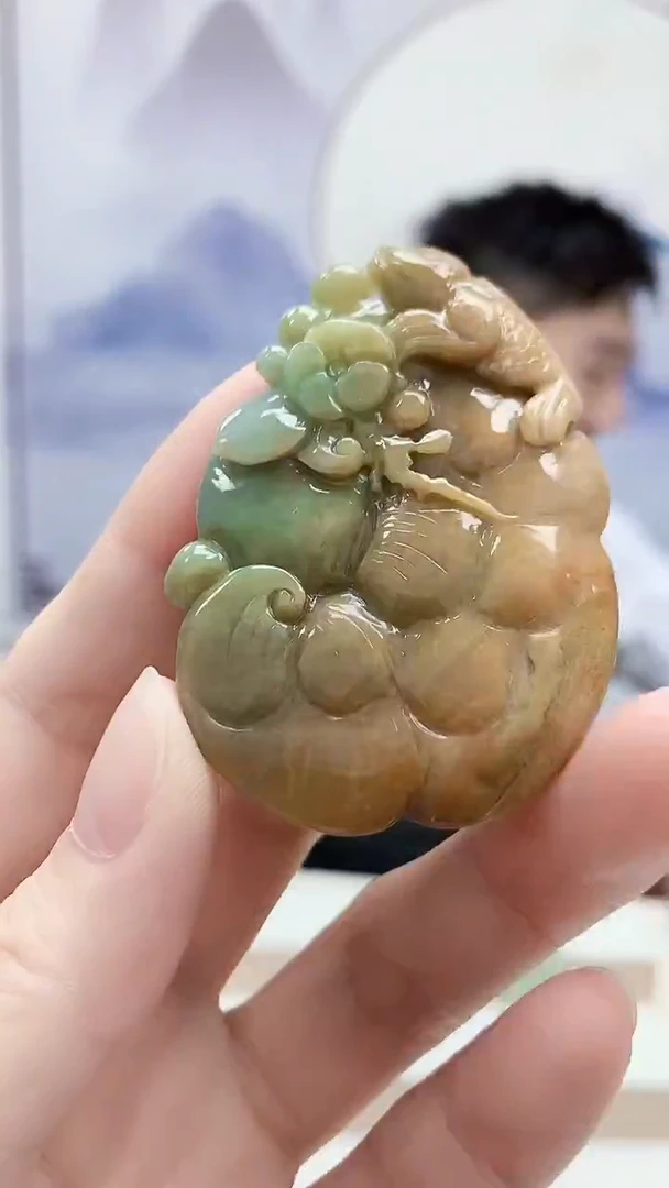 未镶嵌定制翡翠5176ry-毛货挂件18