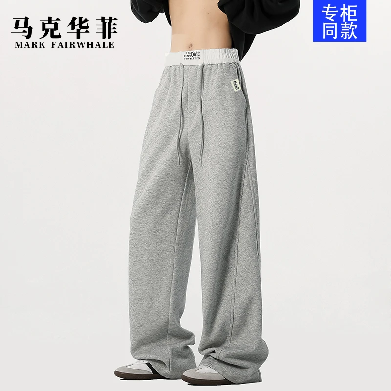 马克华菲马吉拉重磅美式弯刀卫裤男女款秋季宽松直筒阔腿休闲长裤