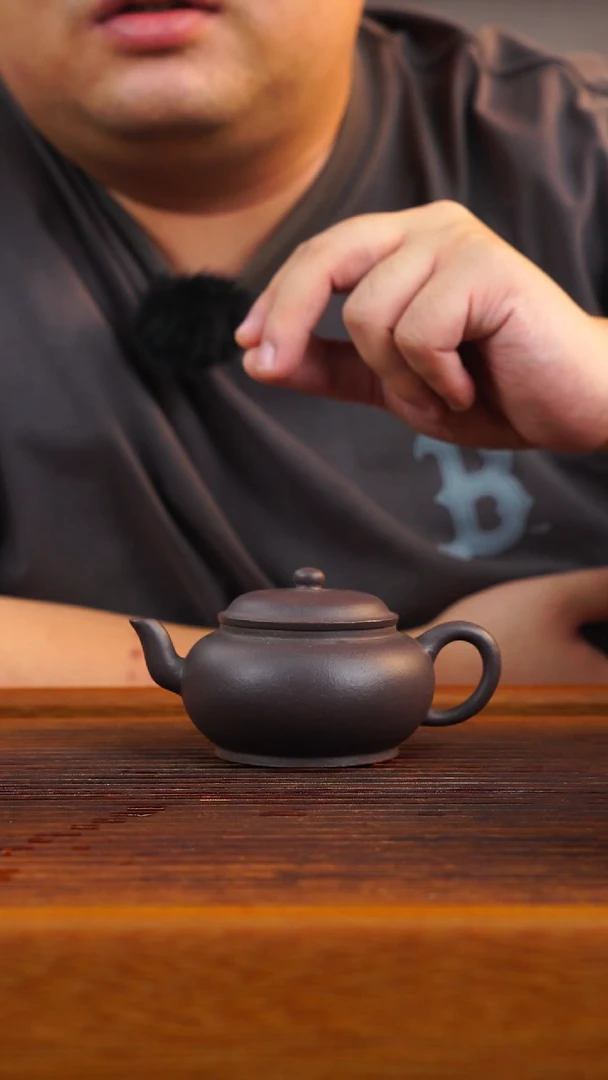 茶壶紫砂邵家泥扁灯壶 玉乳底