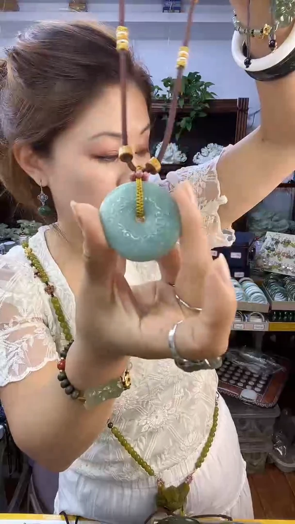 未镶嵌蛇纹石玉平安扣多样性随机发一