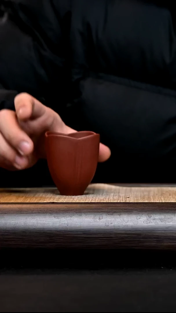 【闪购商品】紫砂茶杯AA14644 海棠杯  底槽清