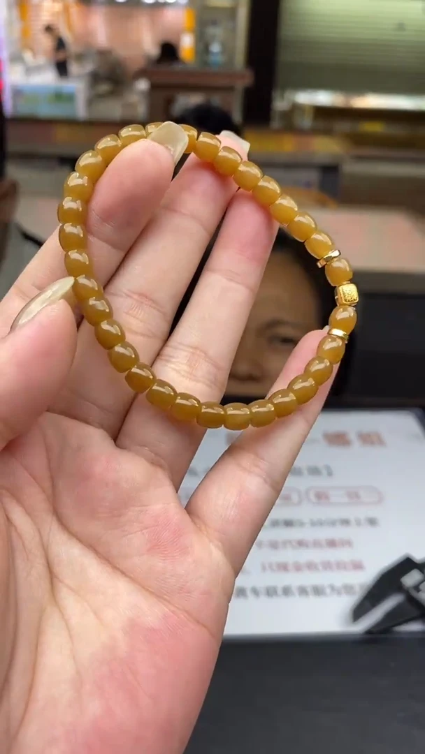 银S925镶嵌手串和田玉多样性发其一-手串-S4636