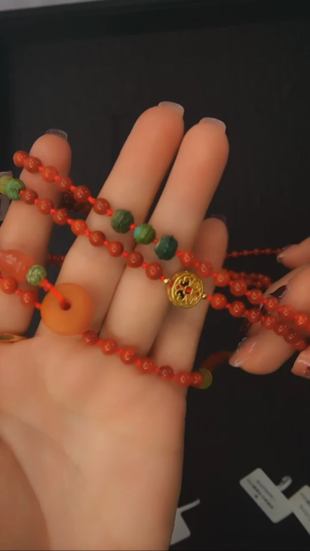 【闪购商品】南红玛瑙项链银S925镶嵌发货一件