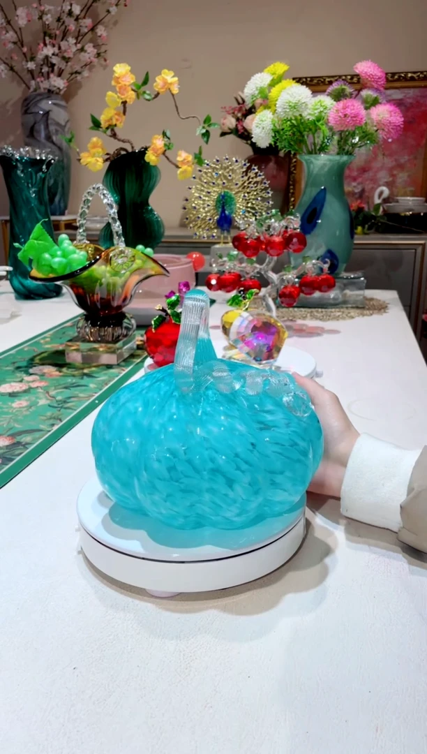 【闪购商品】琉璃手工艺品 蓝色 大南瓜