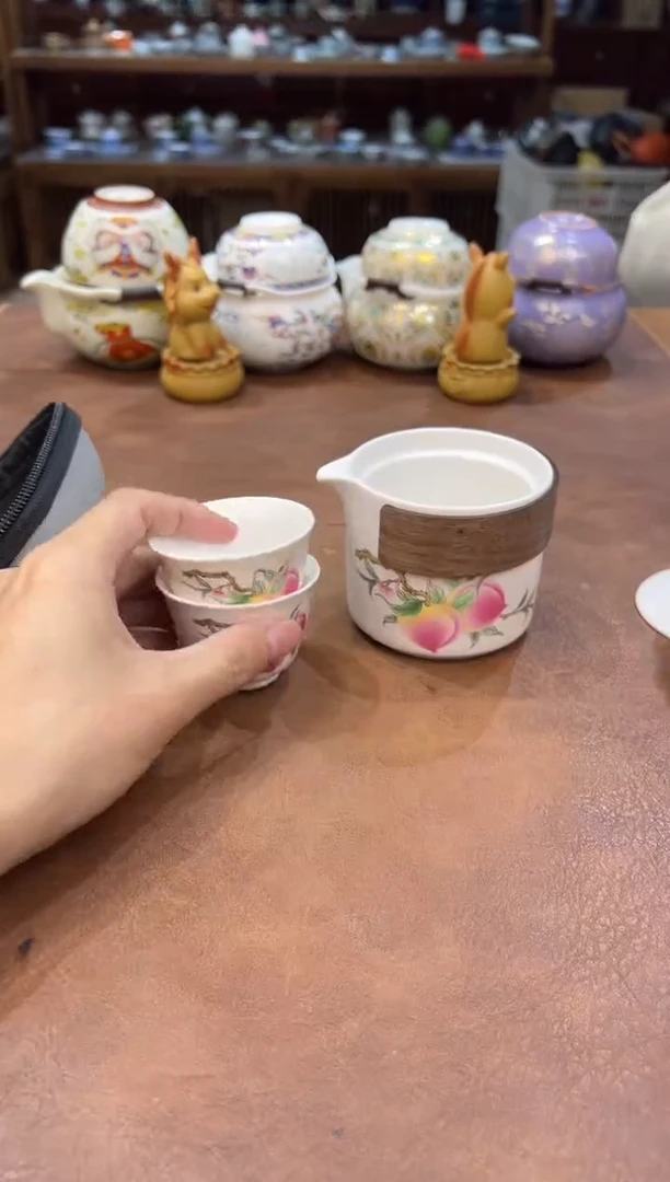 真的很便宜会开片的旅行茶具