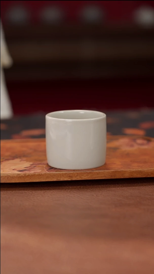 柴烧扳指杯-光素