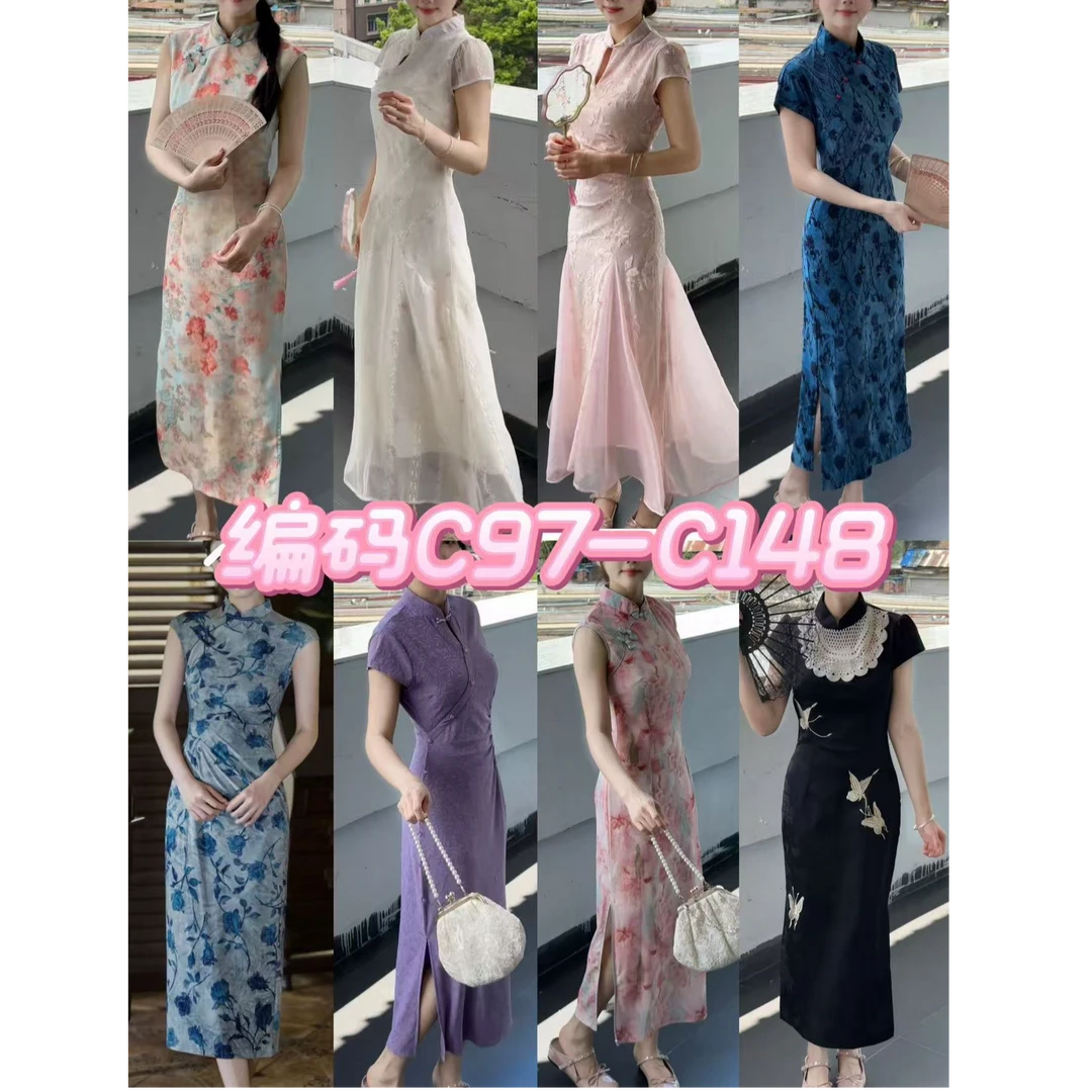 【编码C97-C148】 2025新款日常可穿改良旗袍气质显瘦连衣裙合集
