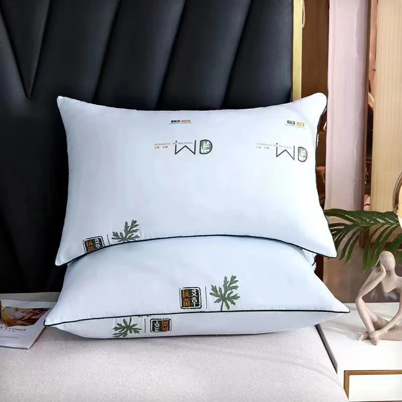 【到手2个】[现货速发] 新款艾草枕芯家用柔软丝绒高弹机洗丝绒低枕