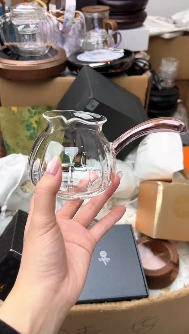 禾墨清莲茶海侧把浅粉色