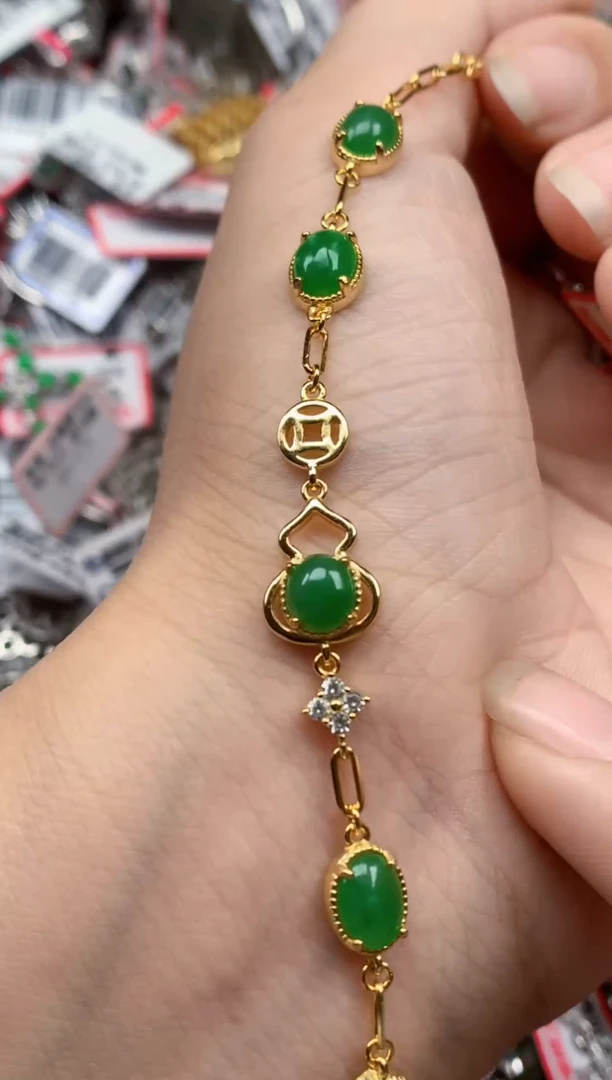 银S925镶嵌戒指翡翠天然A货缅甸翡翠