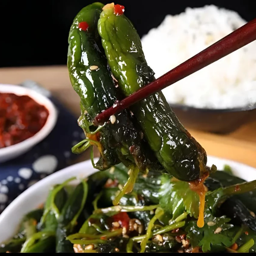 香菜小黄瓜咸菜东北特色咸菜下饭菜手工制作五香咸口