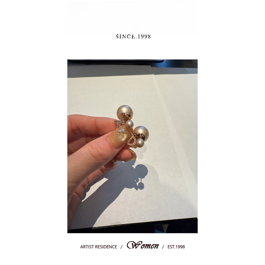 铜合金耳饰 时尚字母星星耳钉耳环