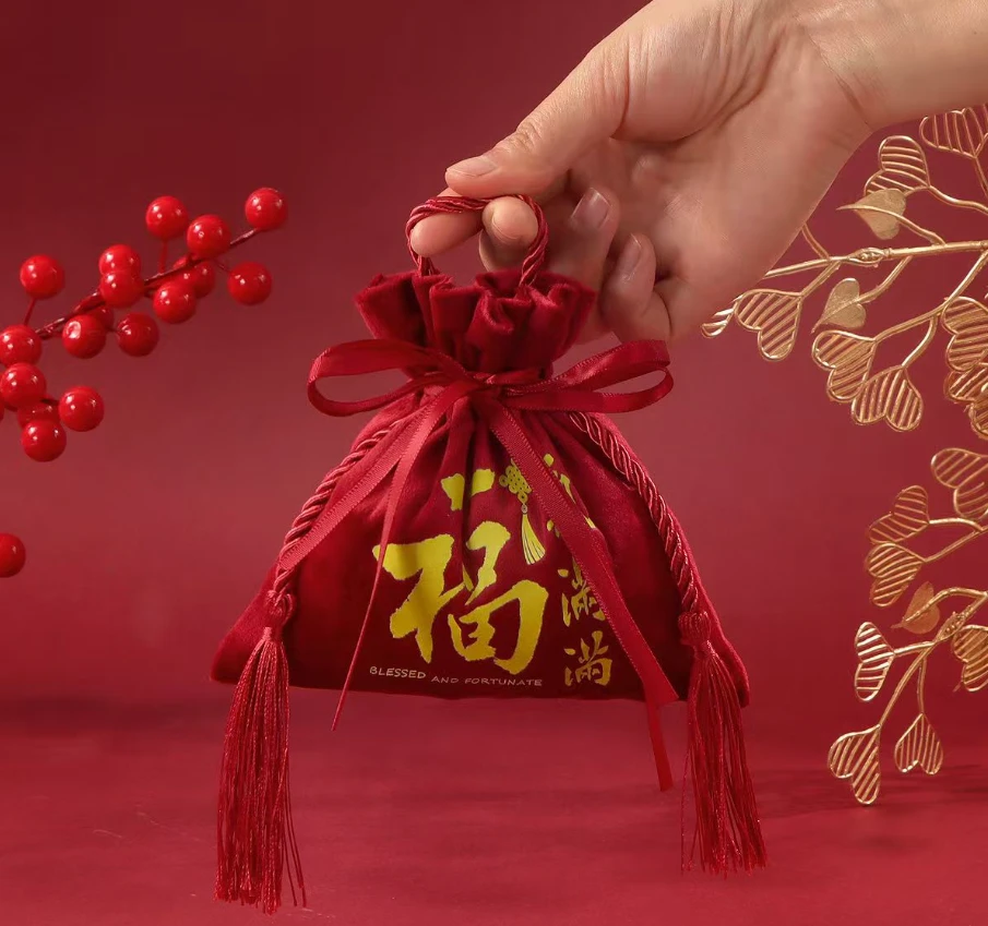 【山上直发】木屿专属 转运珠好运红布袋