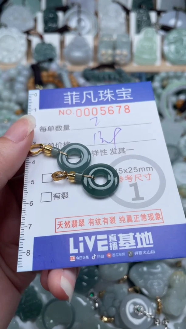 翡翠未镶嵌颈饰00..5678