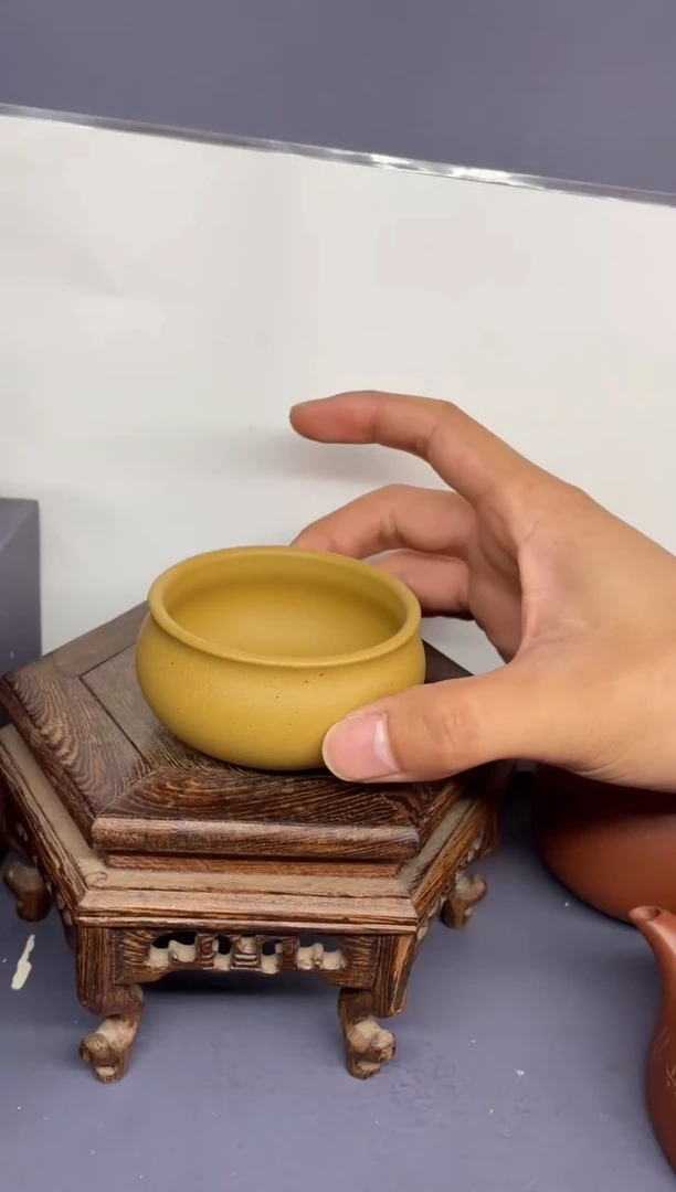 茶壶紫砂黄金段 普洱杯