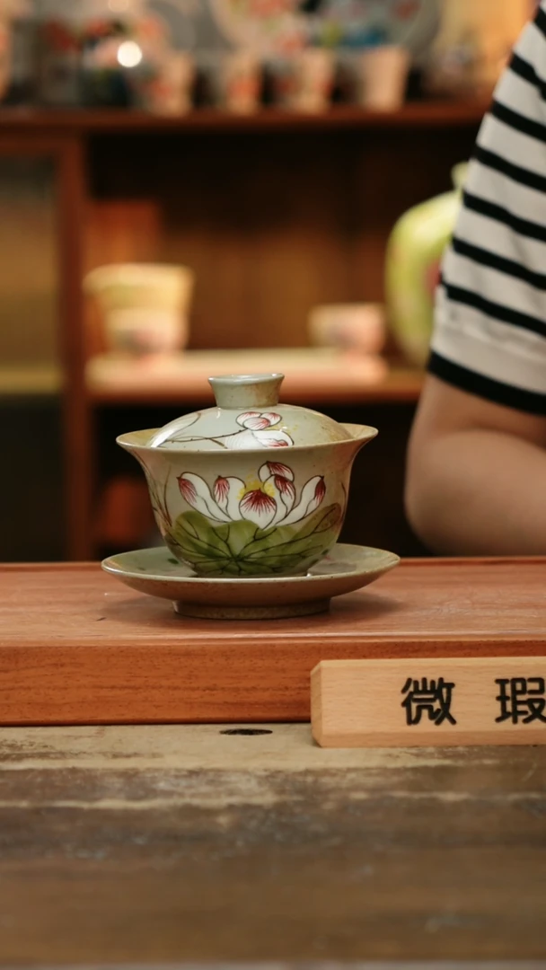 摆件景德镇纯手工釉下彩精品茶具