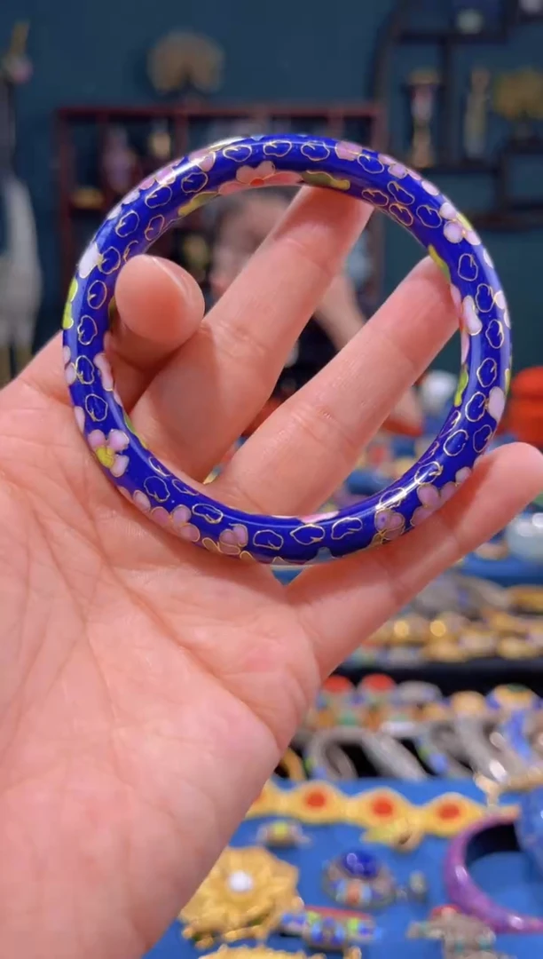 【闪购商品】非遗景泰蓝手镯细 宝蓝 55-60
