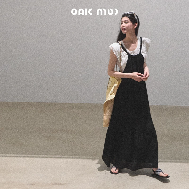 OAKMOO/ "有结果的树"【3.20 20:00】莱赛尔挂脖吊带法式连衣裙