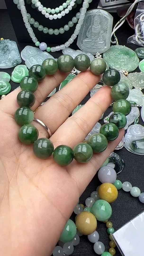 未镶嵌手串翡翠玉珠