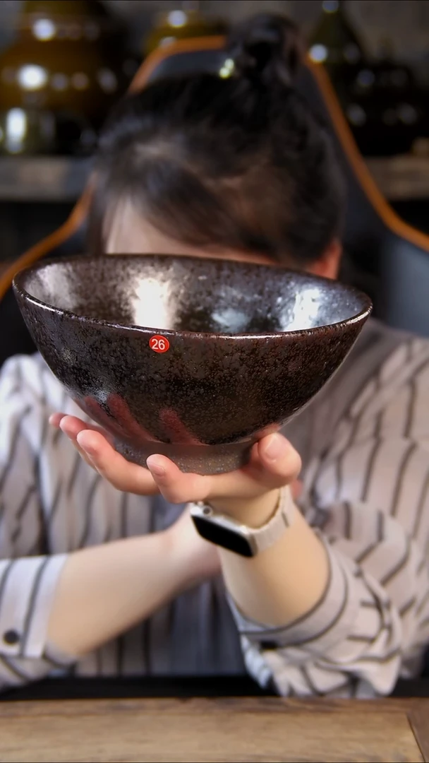 紫金色老碗 超粗糙  不喜勿拍