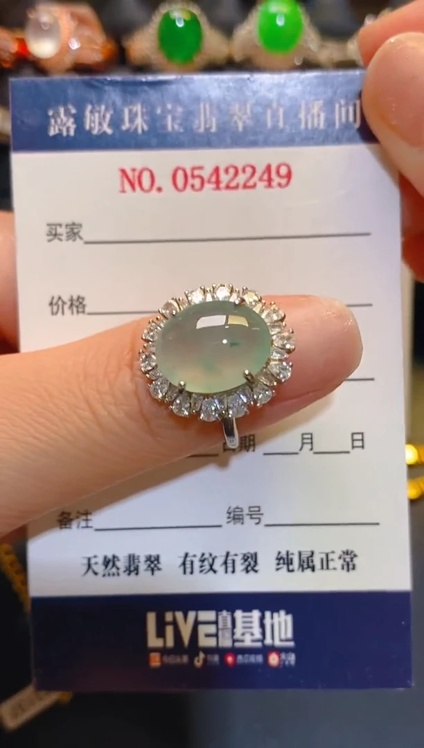 银S925镶嵌翡翠耳饰天然