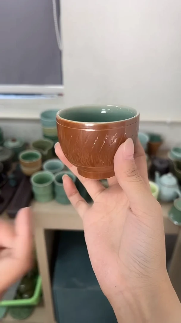 龙泉云间青瓷小米茶器