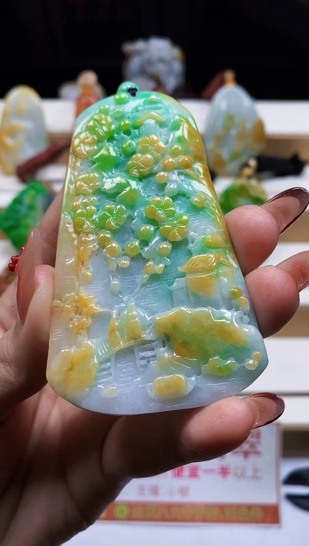 颈饰未镶嵌翡翠翡翠A货