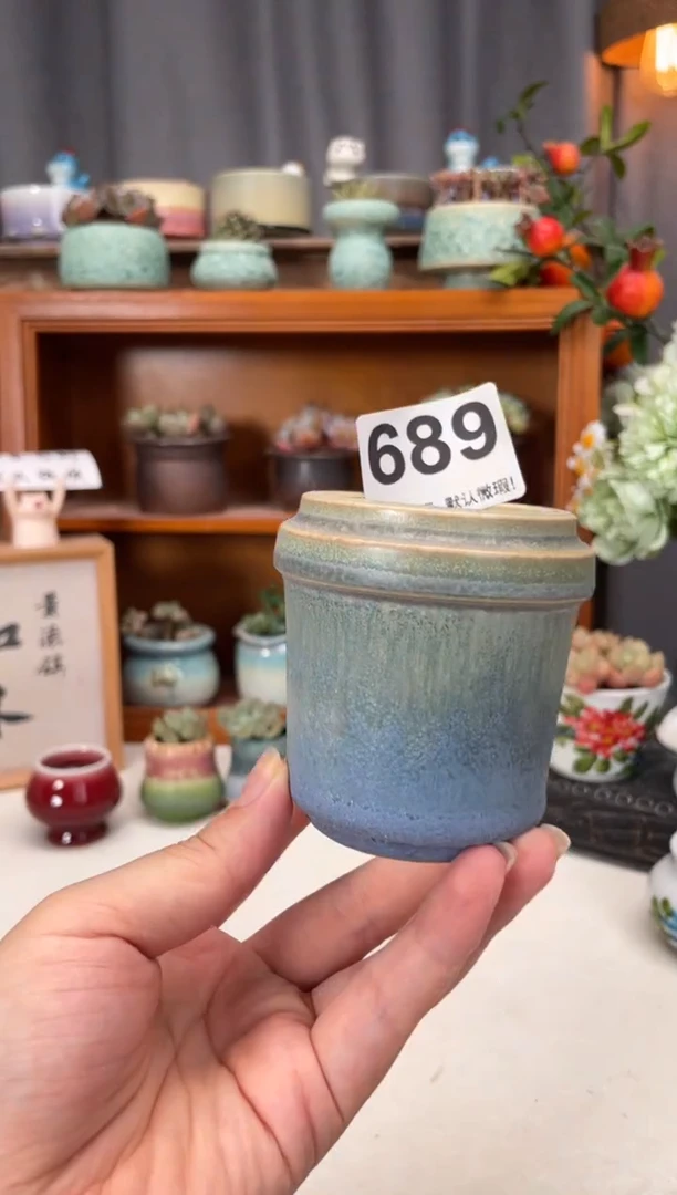 瓷片689微瑕知木小芳花盆