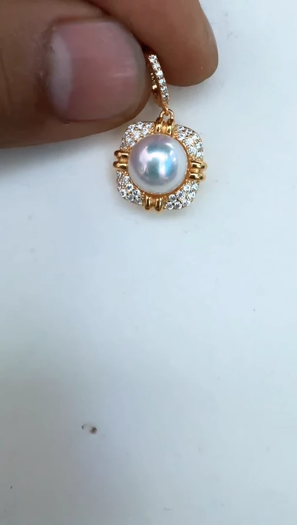 【闪购商品】海水珍珠颈饰银S925镶嵌吊坠