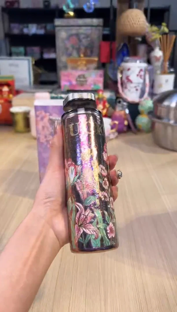 171造闵集 香水杯【繁花系列】180ML（粉色玫瑰花）