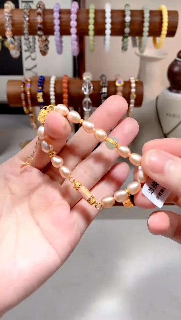 【闪购商品】淡水珍珠手绳银S925镶嵌珍珠手链