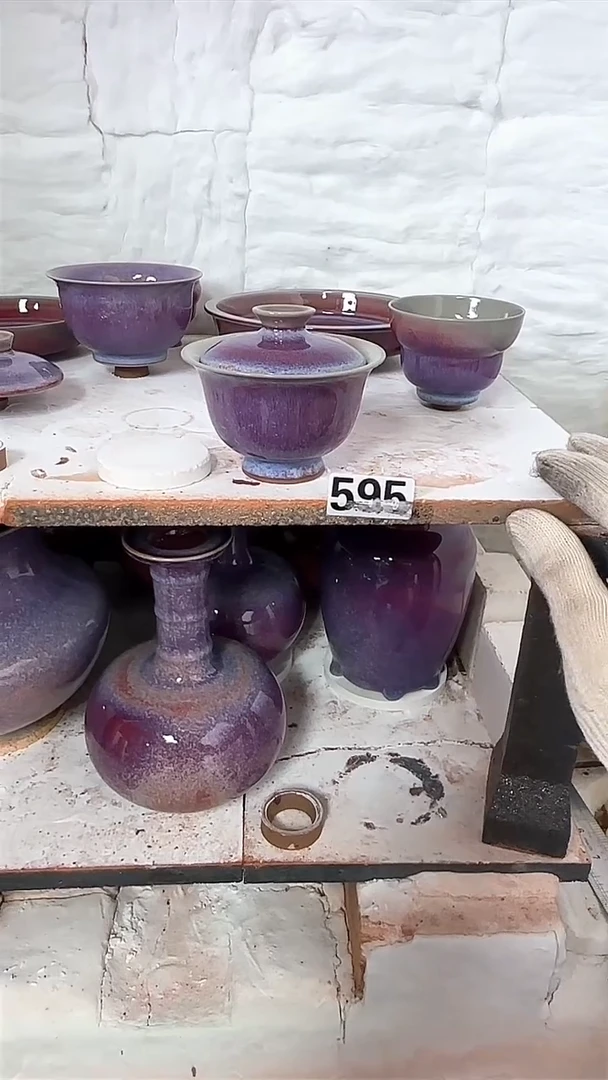 盖碗兰山窑手作器物595 福利