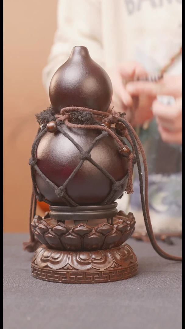 1570号链接精品大漆葫芦现货现发[一物一拍]不包含莲花底座