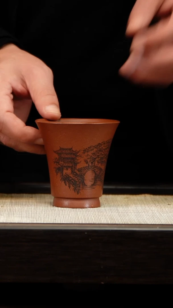 茶壶紫砂紫泥喇叭杯