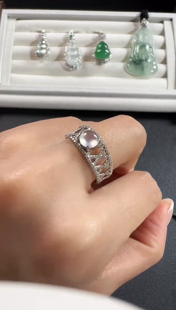 18K金镶嵌戒指翡翠KDF1221-193