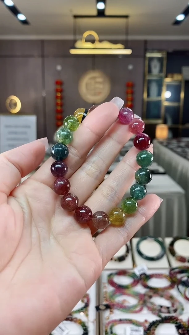 【闪购商品】碧玺单圈手串10mm+未镶嵌（多样性发一条）hon