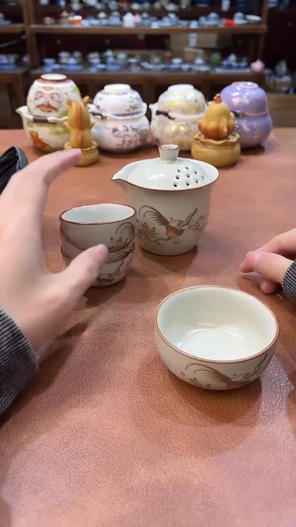 真的很便宜会开片的旅行茶具