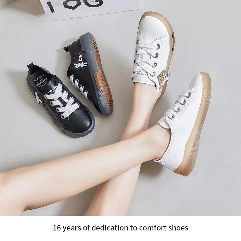 J&M/快乐玛丽轻便休闲皮革拼接平跟休闲板鞋平底秋季休闲鞋66059W