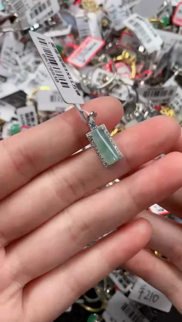 银S925镶嵌戒指翡翠999      5