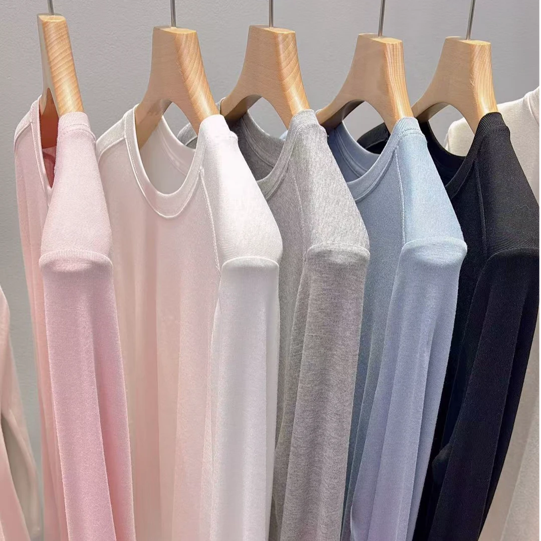 《正常发货》Z糯叽叽》长袖T休闲t恤显瘦百搭女士宽松圆领