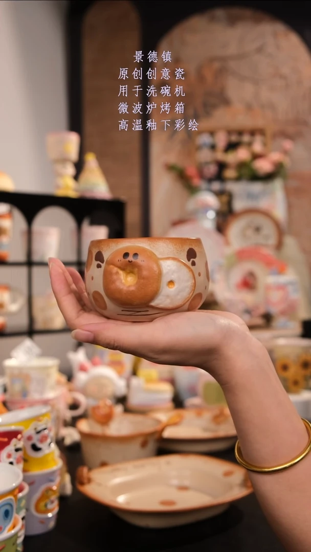 摆件景德镇手工手绘设计款
