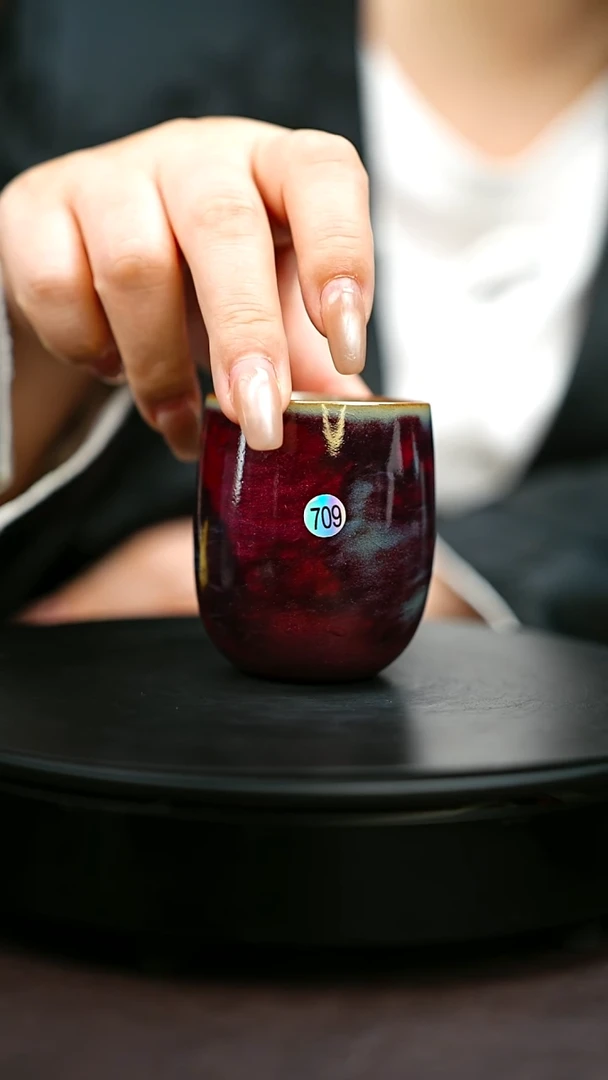 贤*子709#原矿钧瓷炉钧釉闻香杯