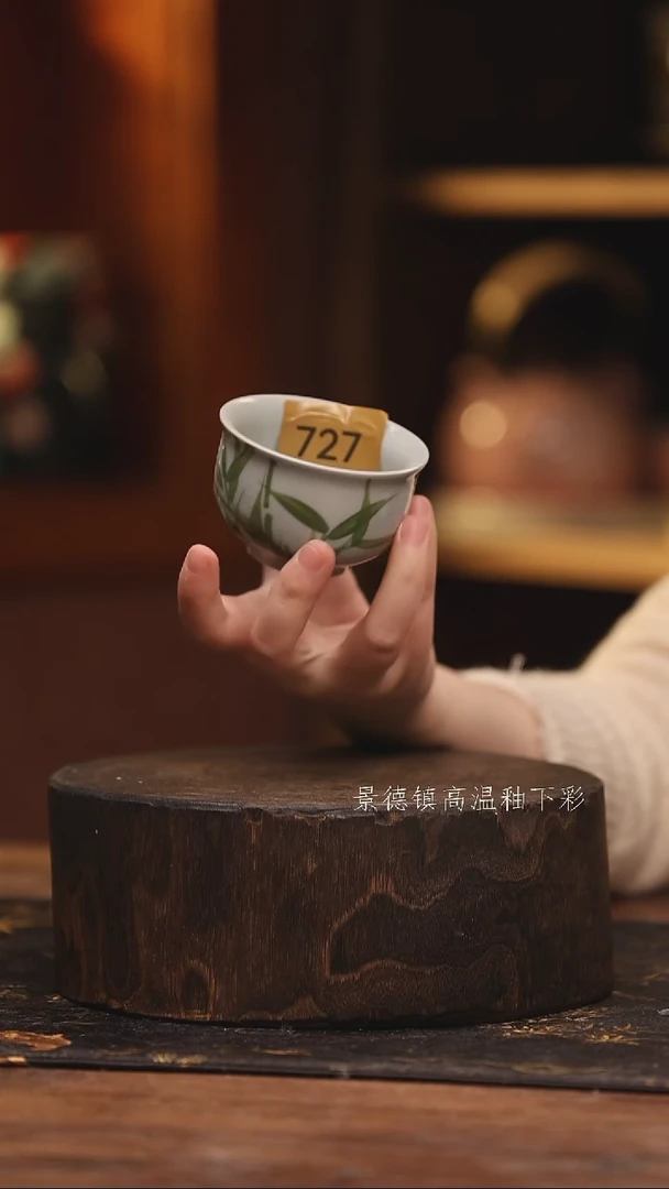 陶瓷 景德镇高温釉下手绘陶瓷@727L@