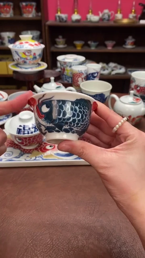 【闪购商品】龙鱼小压手景德镇昨明陶瓷