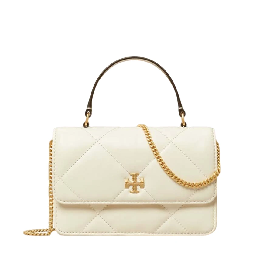TORY BURCH/汤丽柏琦Kira钻石菱形格迷你牛皮革手提斜挎包 158326