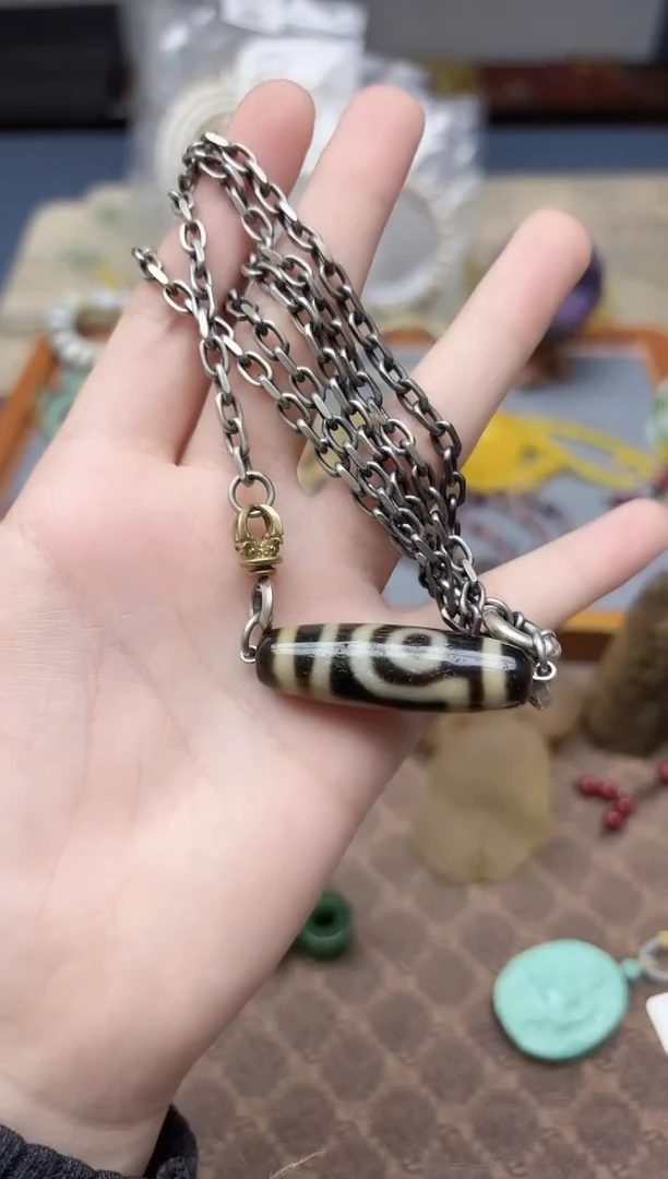 银S925镶嵌颈饰玛瑙/玉髓s925银玛瑙桶珠吊坠GW