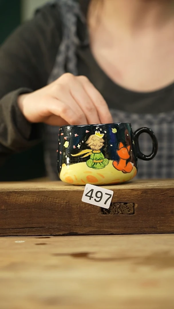 瓷片设计师手作款 落单系列咖啡杯